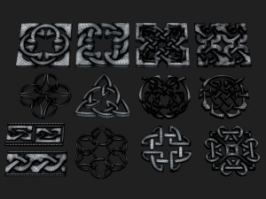 celtic ornament pack 2 3D Модель