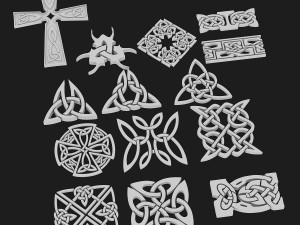 celtic ornament pack 3 3D Model