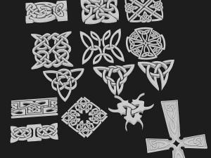 celtic ornament pack 3 3D Model