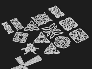 celtic ornament pack 3 3D Model