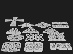 celtic ornament pack 3 3D Model