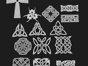 celtic ornament pack 3 3D Model