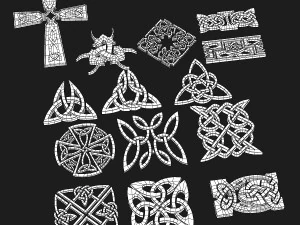 celtic ornament pack 3 3D Model