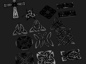 celtic ornament pack 3 3D Model