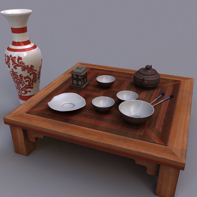 table chine 3D मॉडल .c4d .max .obj .3ds .fbx .stl .blend 