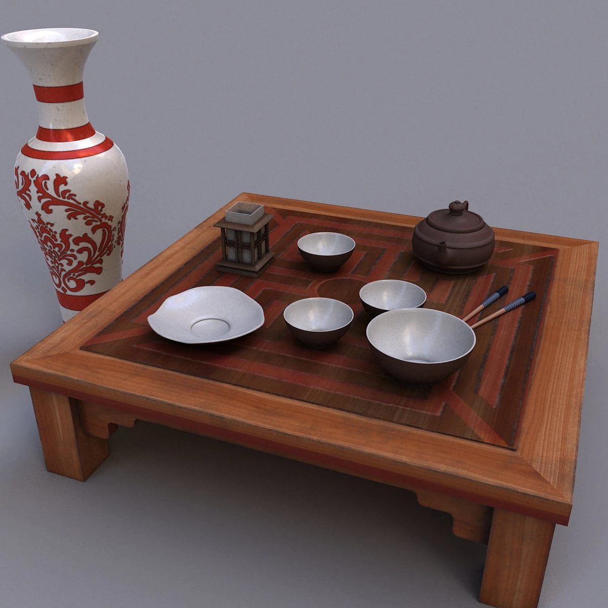 table chine 3D Model .c4d .max .obj .3ds .fbx .stl .blend 