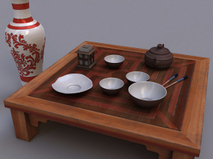 table chine Modelo 3D