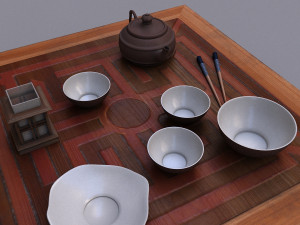 table chine 3D मॉडल