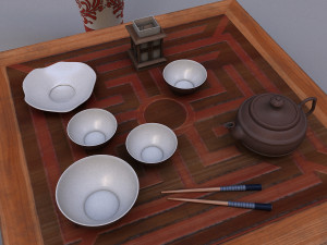 table chine 3D मॉडल