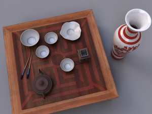 table chine 3D मॉडल