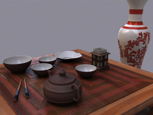 table chine 3D मॉडल