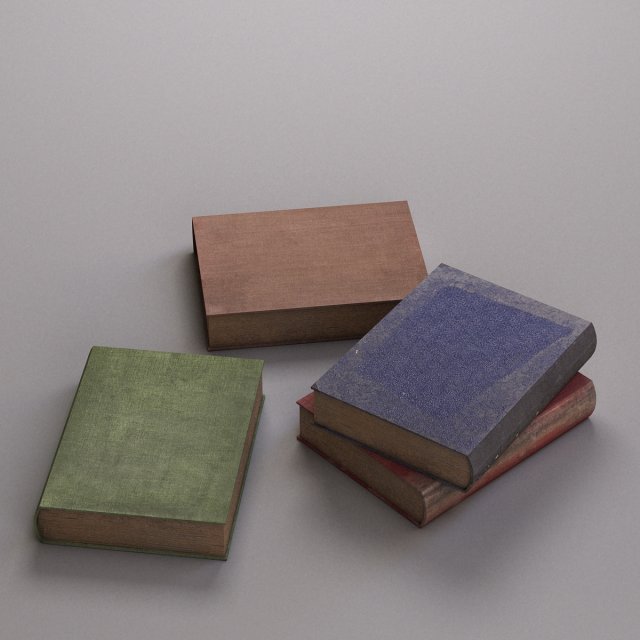 old books 3D Модель .c4d .max .obj .3ds .fbx .stl .blend 