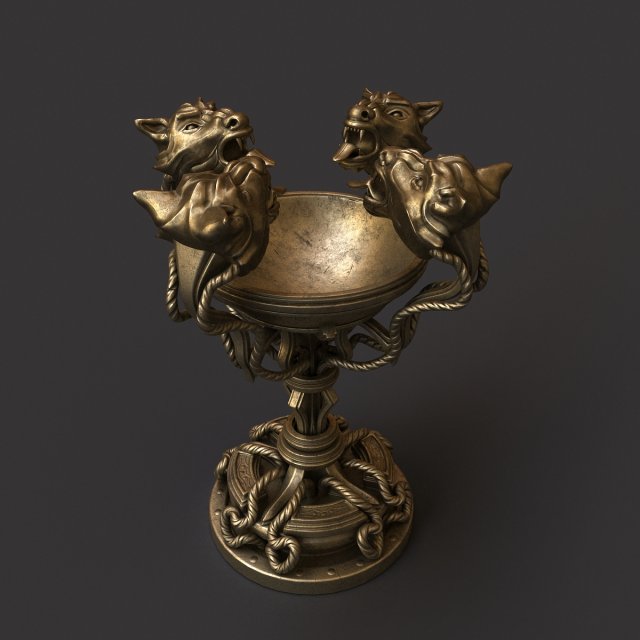 floor lamp tiger fantasy Model 3D .c4d .max .obj .3ds .fbx .stl .blend 
