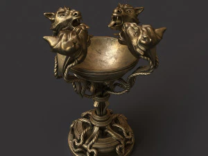 zemin lambası kaplan fantezi 3D Model