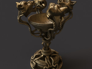 floor lamp tiger fantasy Model 3D