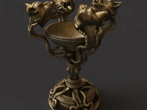 floor lamp tiger fantasy 3D Model