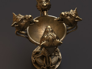 floor lamp tiger fantasy Model 3D