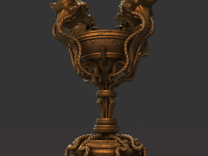 floor lamp tiger fantasy Model 3D