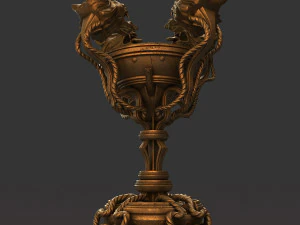 floor lamp tiger fantasy 3D Model