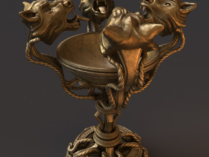 floor lamp tiger fantasy Model 3D