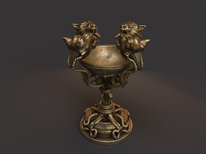 floor lamp tiger fantasy Model 3D
