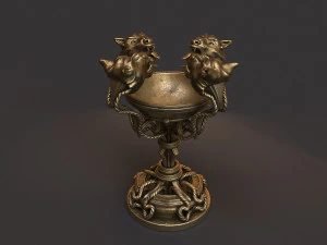 floor lamp tiger fantasy 3D Model