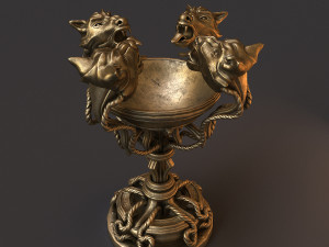 floor lamp tiger fantasy Model 3D