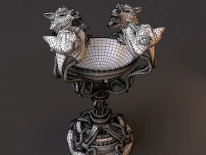 floor lamp tiger fantasy 3D Model