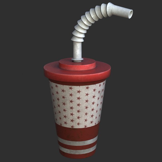 plastic drinking cup Model 3D .c4d .max .obj .3ds .fbx .stl .blend 
