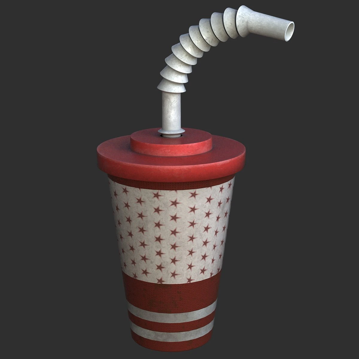 plastic drinking cup 3D Model .c4d .max .obj .3ds .fbx .stl .blend 