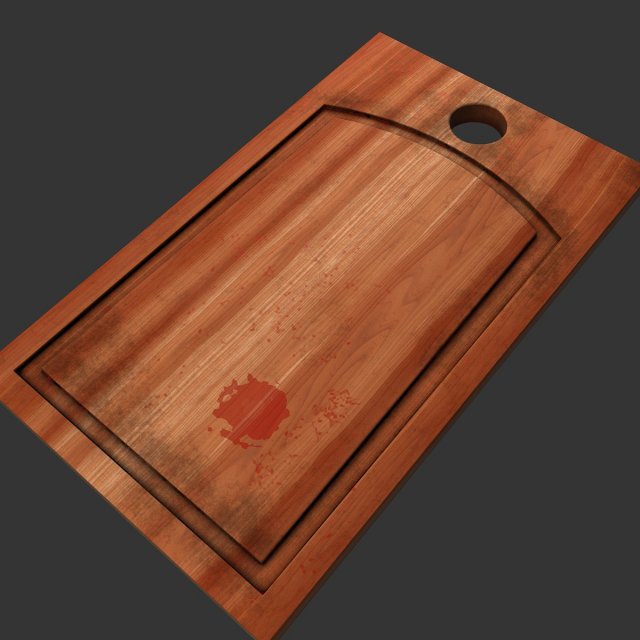 cutting board 3D Модель .c4d .max .obj .3ds .fbx .stl .blend 