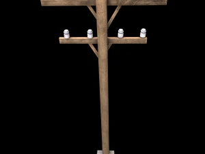 electric wood pillar 3D Model
