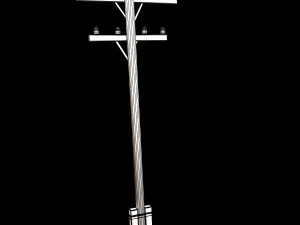 electric wood pillar 3D Model