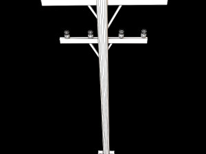 electric wood pillar 3D 모델