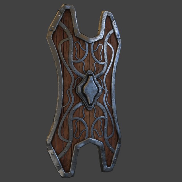 shield wood Modelo 3D .c4d .max .obj .3ds .fbx .stl .blend 