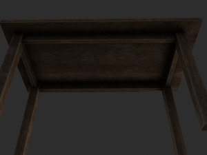 old wooden table 3D Модель