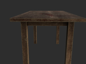 old wooden table 3D Модель