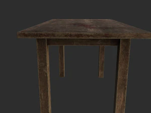 old wooden table 3D Model