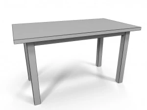 old wooden table 3D Model