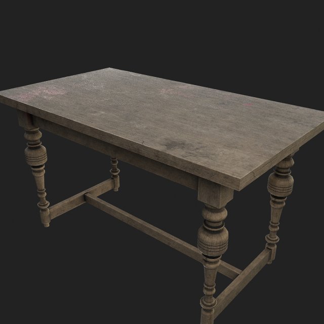 old table 3D 模型 .c4d .max .obj .3ds .fbx .stl .blend 