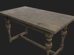 mesa antiga Modelo 3D