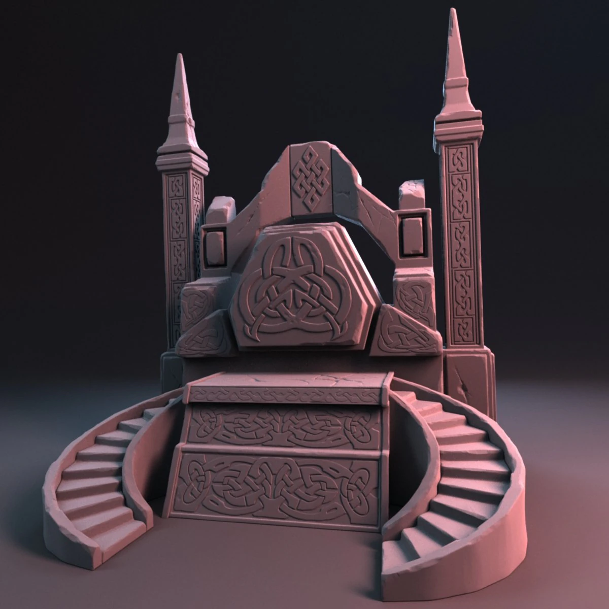 fantasy pedestal 3D Model .c4d .max .obj .3ds .fbx .stl .blend 