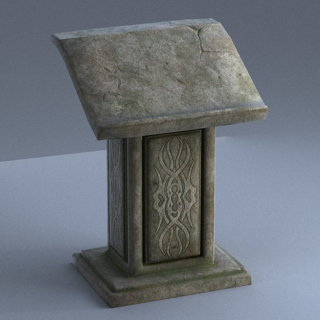 pulpit 3D Model .c4d .max .obj .3ds .fbx .stl .blend 