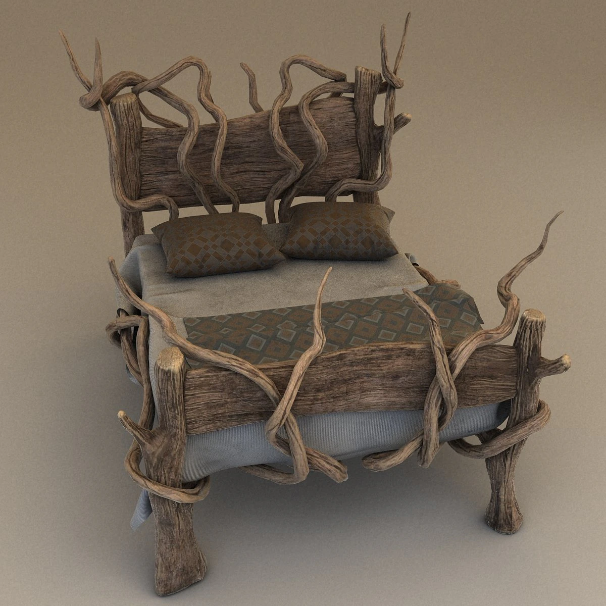 fantasy bed 3D Model .c4d .max .obj .3ds .fbx .stl .blend 