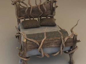 काल्पनिक बिस्तर 3D मॉडल