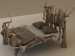 fantasy bed Modelo 3D