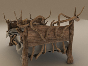 fantasy bed Modelo 3D