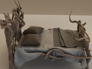 fantasy bed Modelo 3D