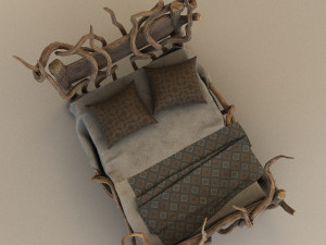 fantasy bed Modelo 3D