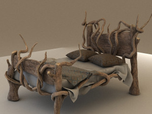 fantasy bed Modelo 3D